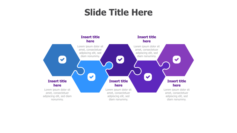 5-Piece Hexagon Puzzle Diagram