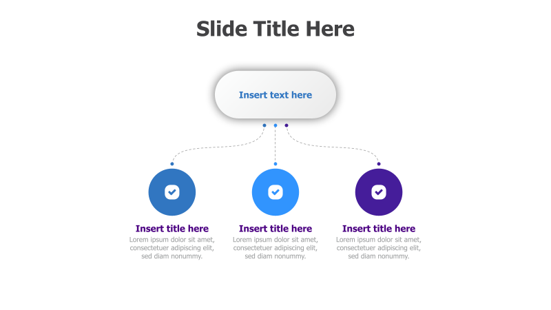 3 Points Branching from Heading Infographic