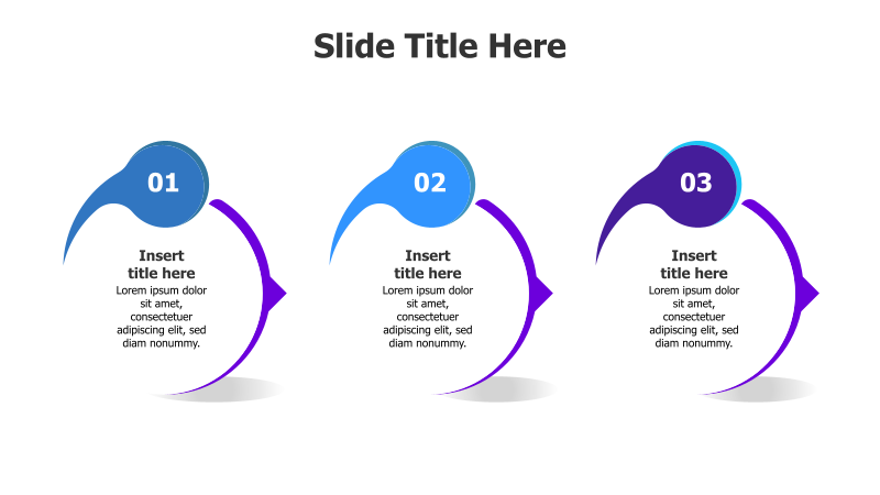 3-Step Circular Process with Arrows