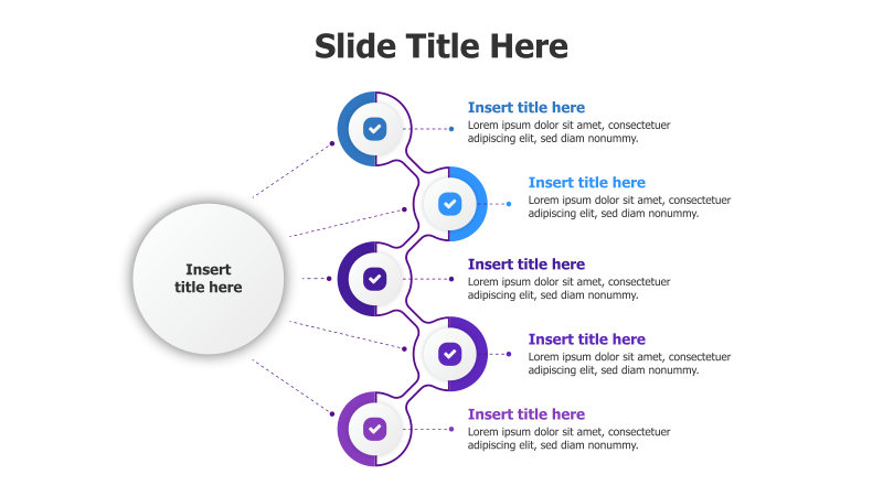 5-Step Branching Process with Circular Highlights