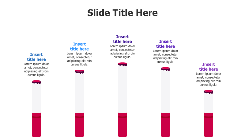 5-Point 3D Stacked Infographic