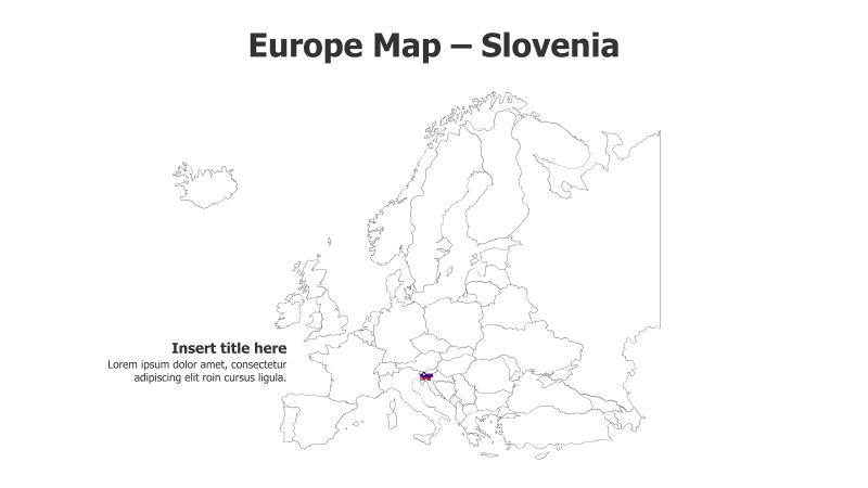 Europe Map - Slovenia Highlight