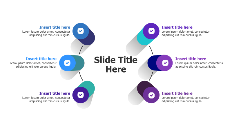 6-Point 3D Circular Infographic