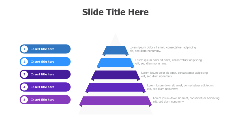 5-Level 3D Pyramid Diagram