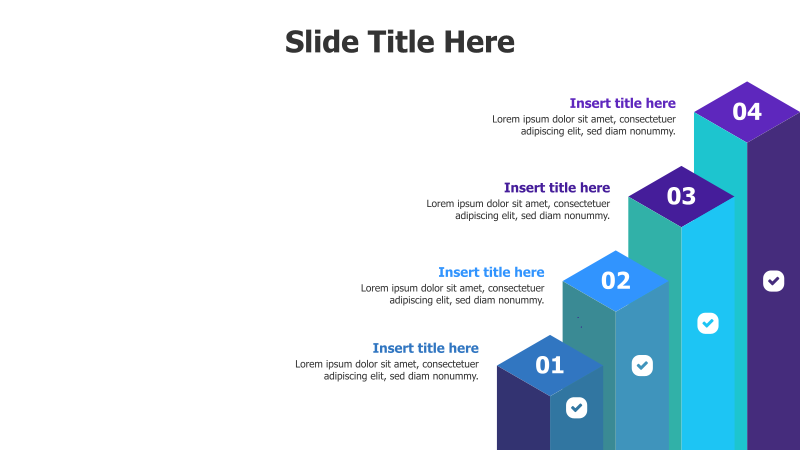 4-Step Growing Column Infographic