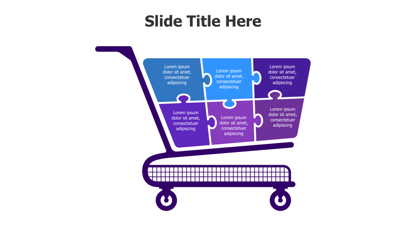 Shopping Cart Puzzle Infographic