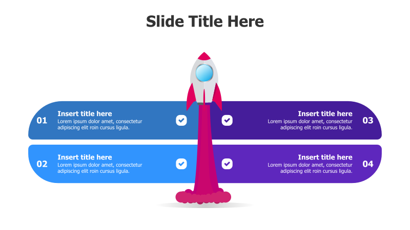 4-Step Rocket Launch Infographic