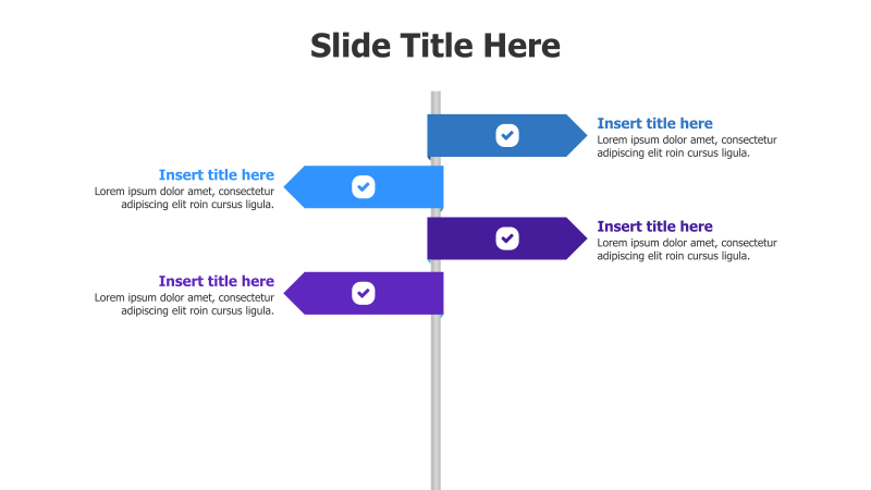 4-Point Signage Arrow Infographic