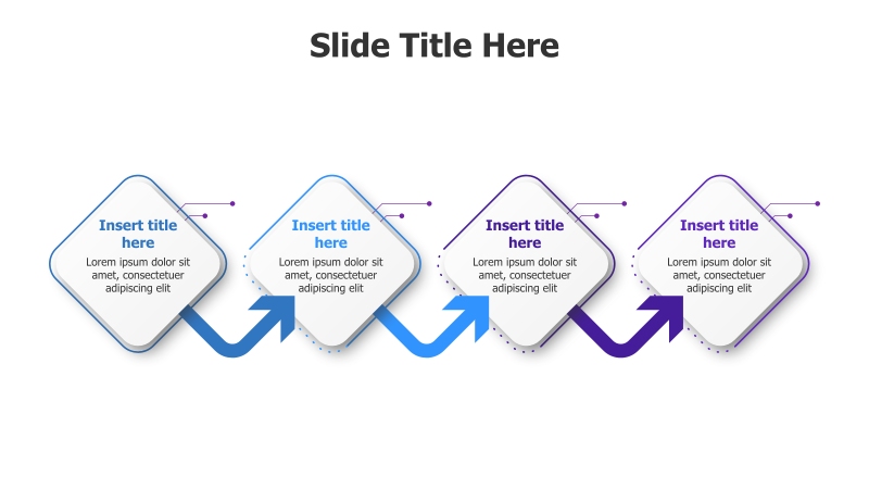 4-Step Sequential Process with Arrows