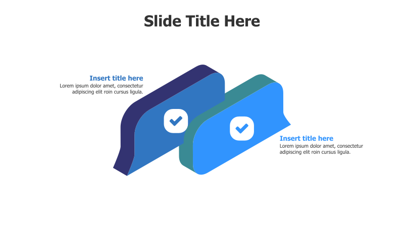 Two-Point 3D Speech Bubble Infographic