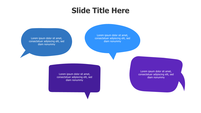 4 Speech Bubble Infographic