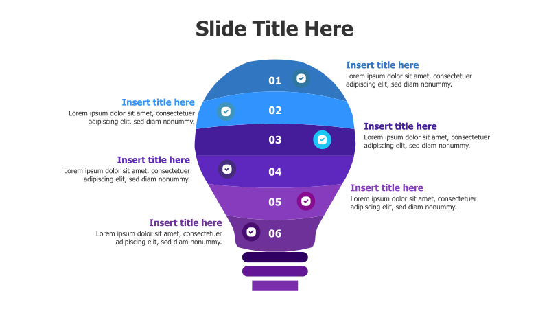 6-Point Bulb Infographic
