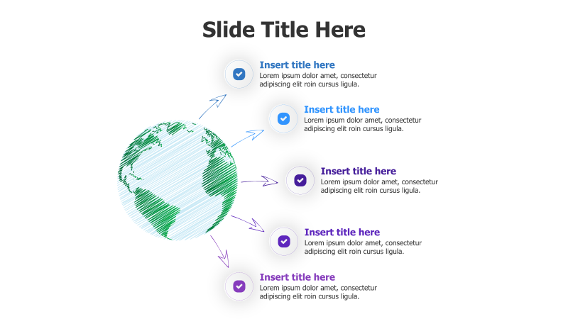 5 Points Branching from Earth Infographic