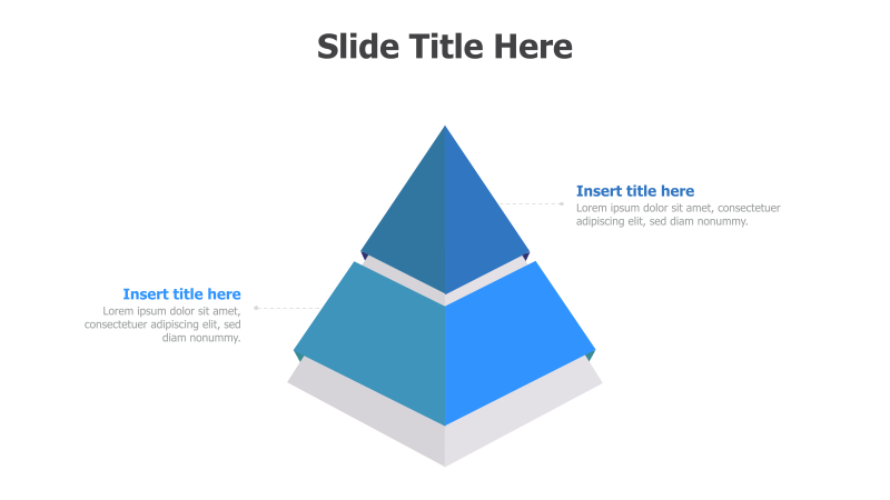 2-Level 3D Pyramid Diagram