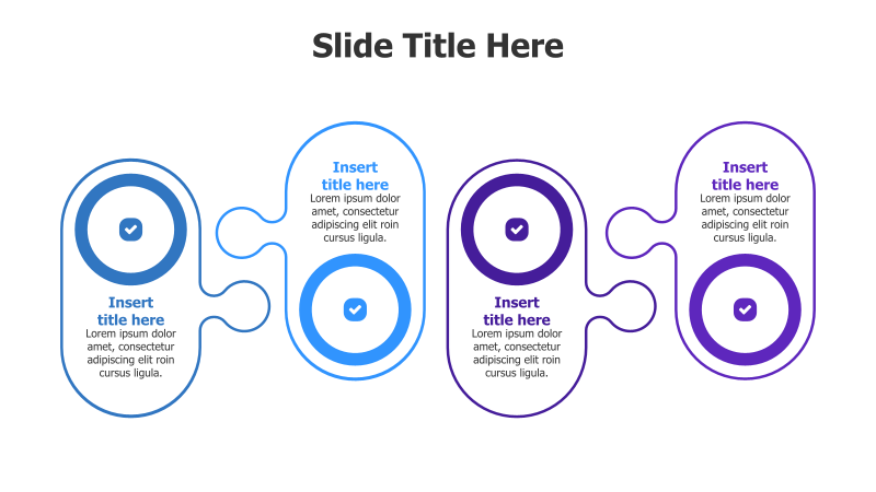 4-Part Connected Puzzle Infographic