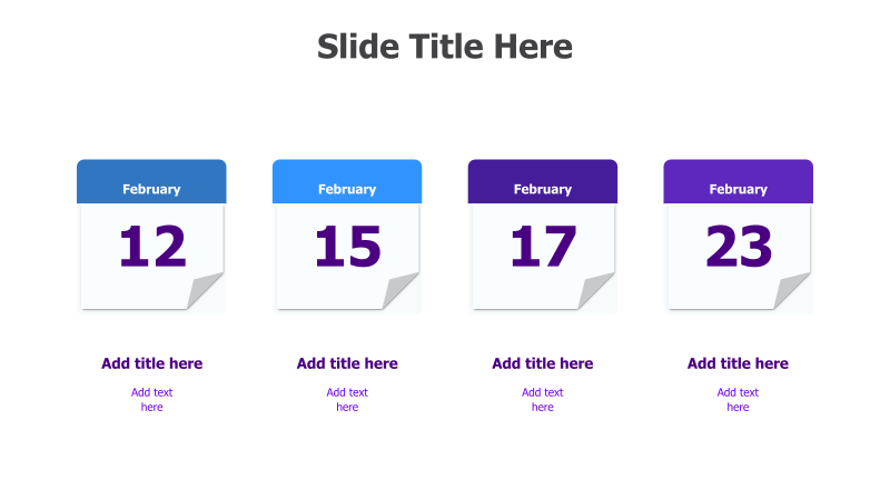 Four Dates Highlighted Calendar