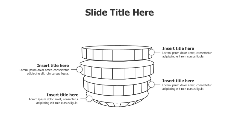 4-Level 3D Stacked Cylinder Diagram