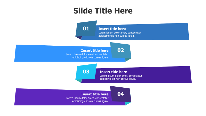 4-Step Twisted Stripe Infographic