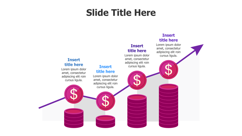 4-Point Growth Chart with Coins