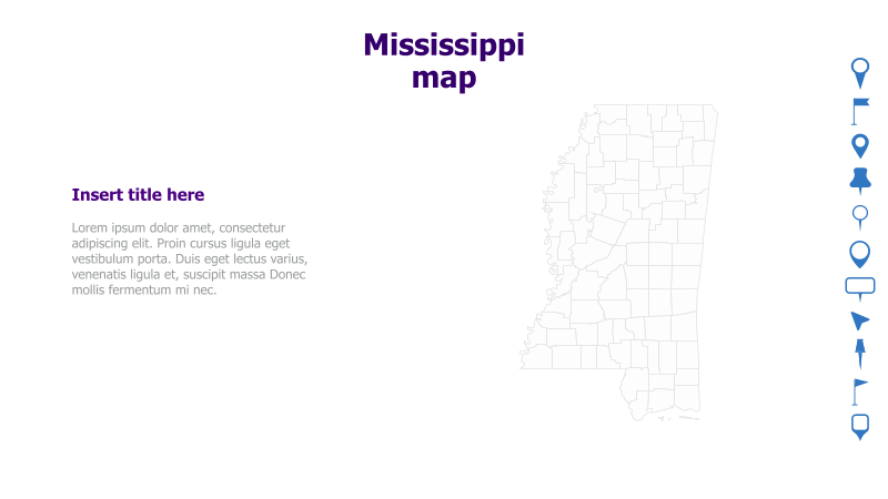 Mississippi Map Template