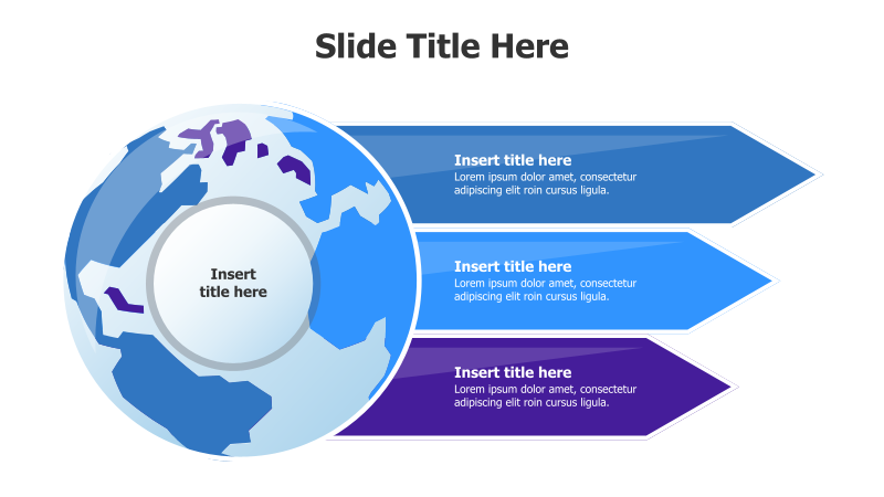 3-Step Earth Map Infographic
