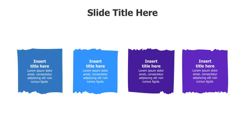 4 Colored Scratchy Sticky Notes Infographic