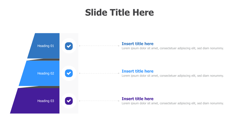 3-Level Stacked Pyramid Diagram
