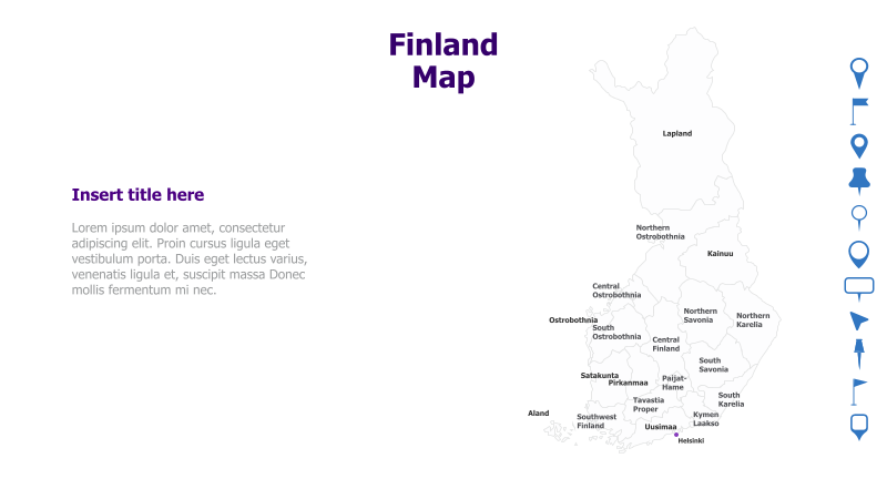 Finland Map with Regions
