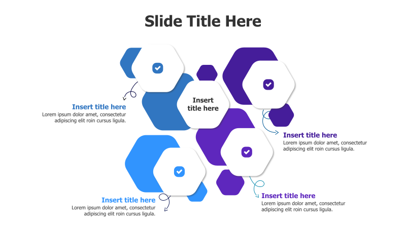 6-Point Hexagon with Arrows Infographic