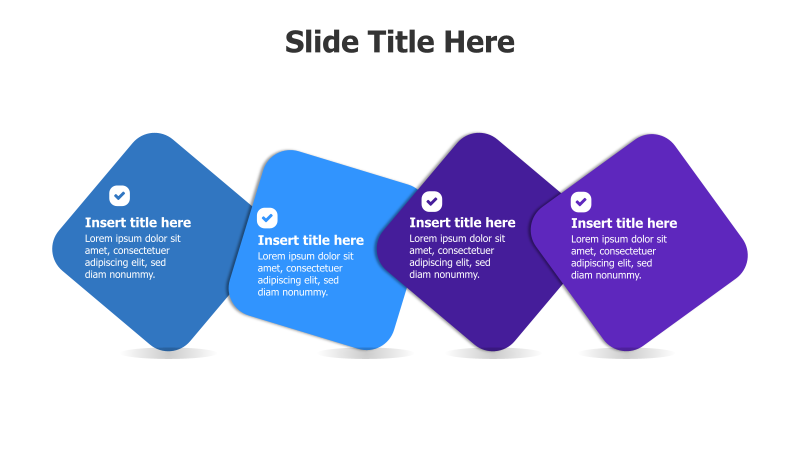 Four-Point Diamond Infographic