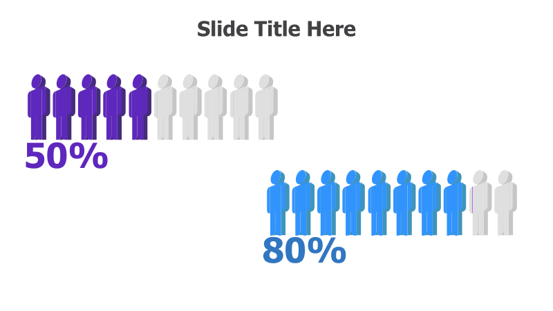Two-Row Percentage People Icons