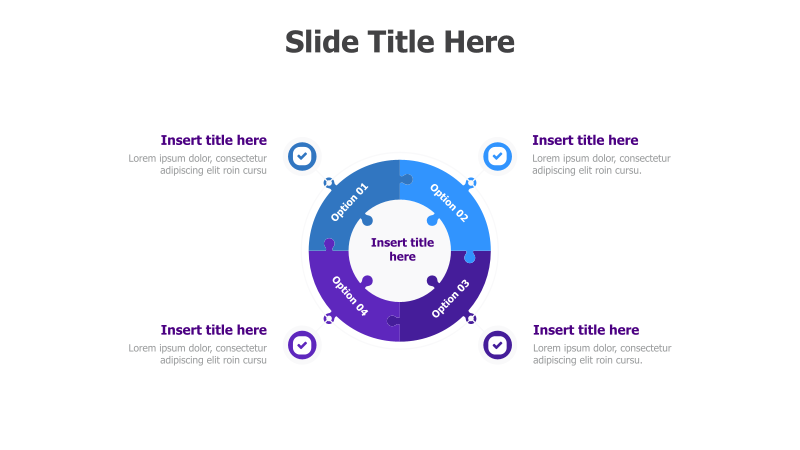 4-Part Circular Puzzle Diagram