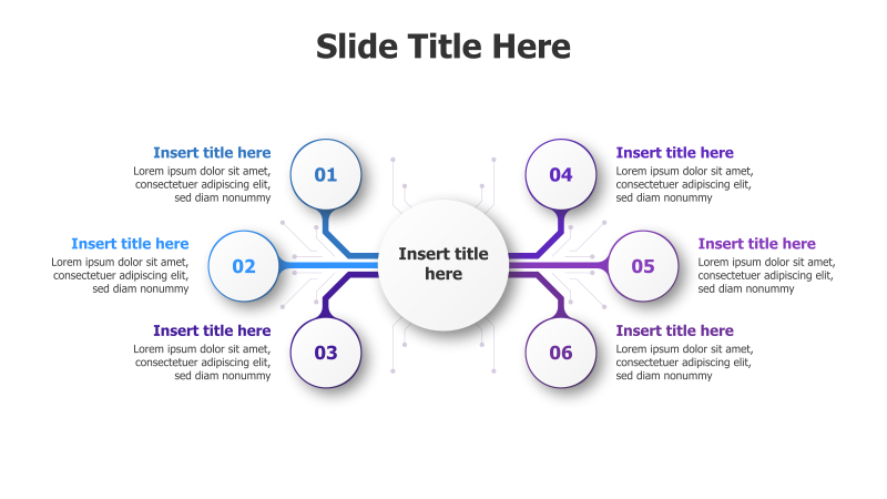 Six Points Branching Diagram