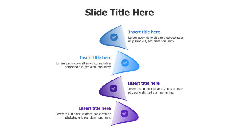 4-Step Gradient Pyramid with Icons