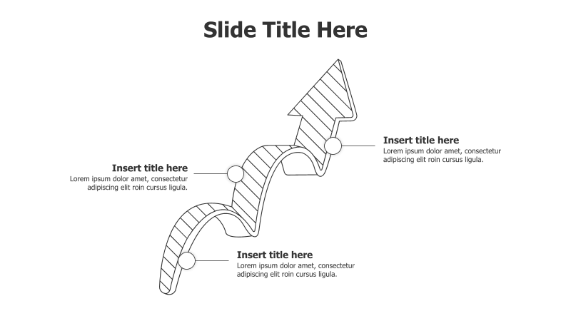 3-Point Twisted Doodle Arrow Infographic