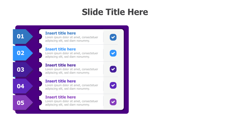 5-Step Agenda with Checkmarks