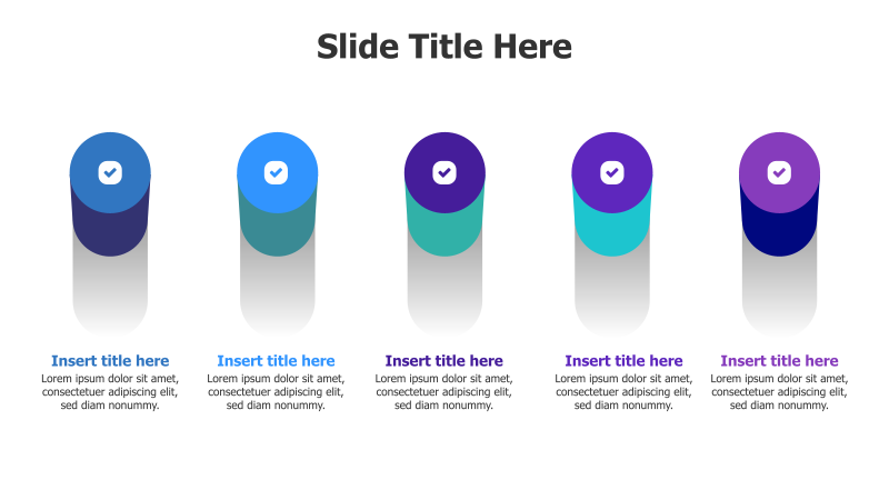 5-Level 3D Column Infographic