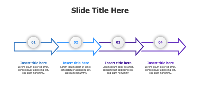 4-Step Continuous Arrows Process