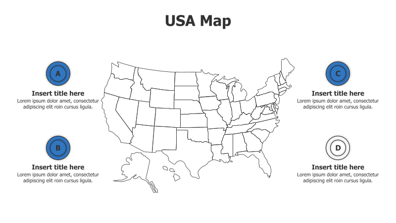4-Point USA Map Infographic