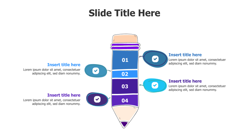 4-Step Pencil Infographic