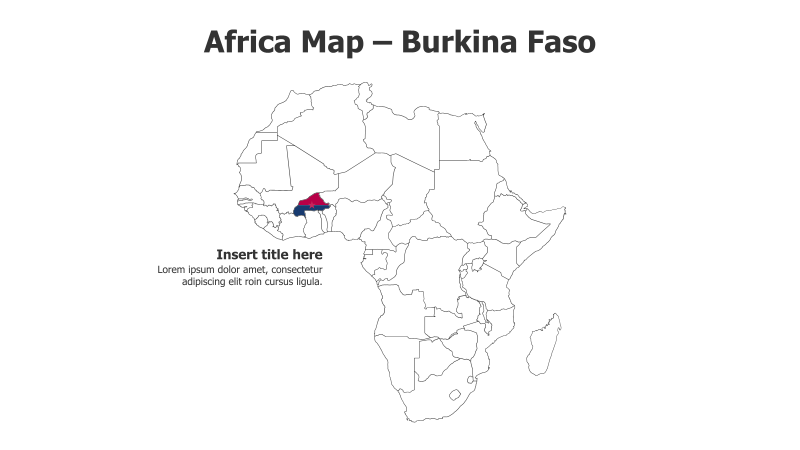 Africa Map - Burkina Faso