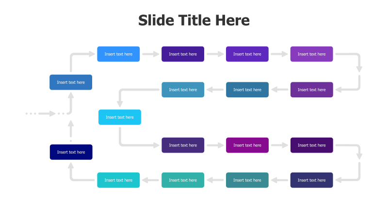 Looping Process Flow with Colored Squares