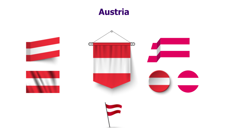 Austria Flag Variations