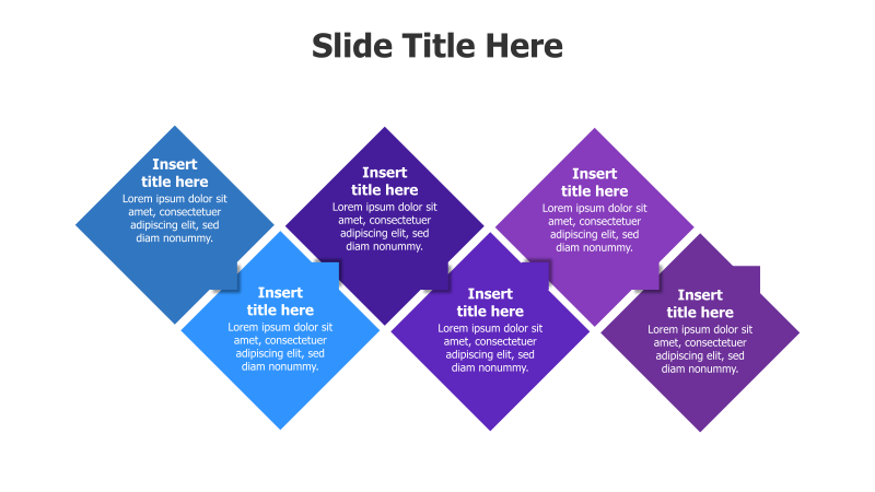 6-Point Rhombus Infographic with Arrows