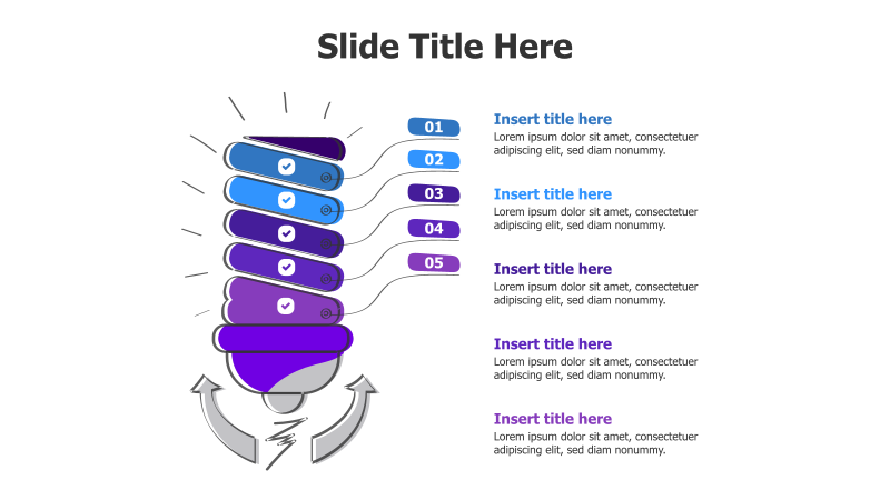 5-Point Spiral Bulb Infographic