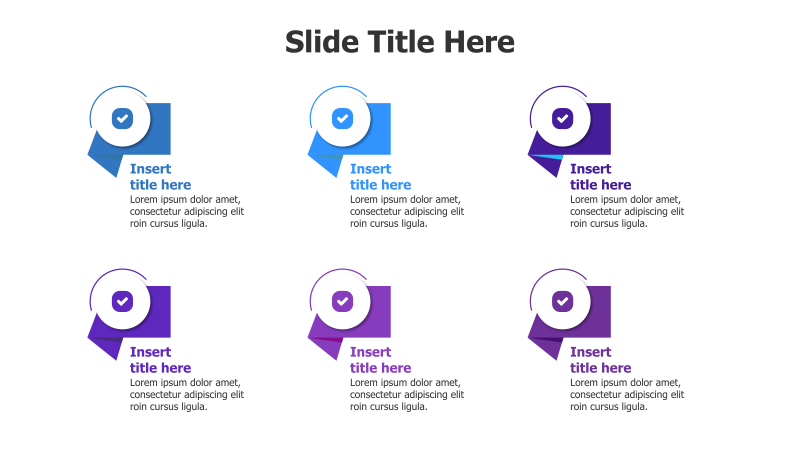 6-Point Circular Infographic with Checkmarks