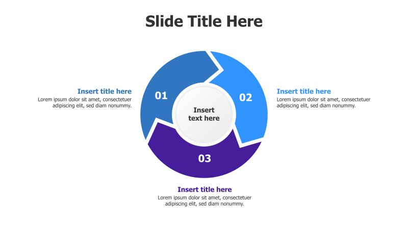 3-Point Rounded Arrow Infographic