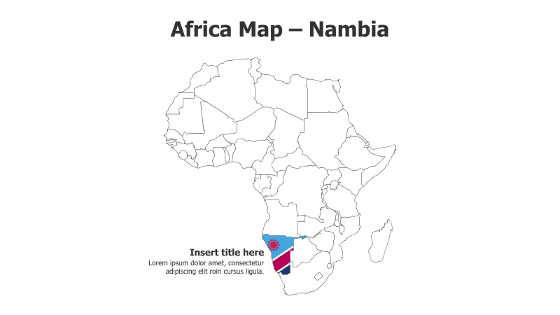 Africa Map - Namibia Highlight