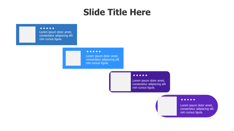 Four-Shape Testimonial Infographic