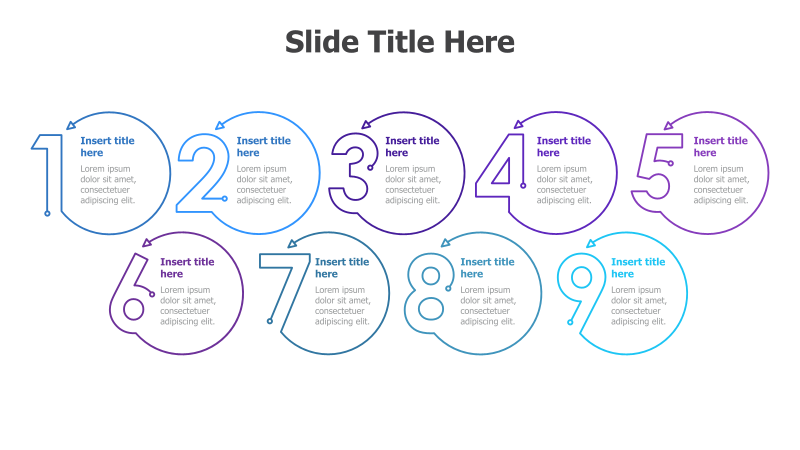 9-Point Circular Numbered List